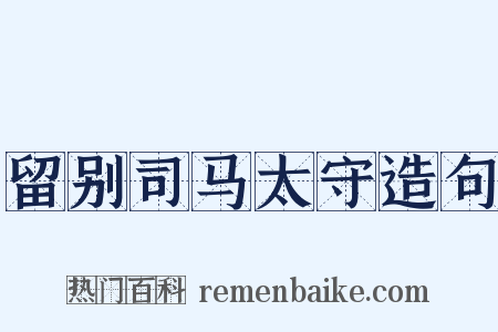 留别司马太守造句是什么意思的图片